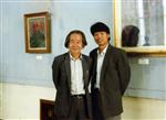 与著名画家洪世清合影于1989年