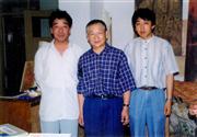 与日本著名画家上野太郎和首都师范大学教授著名重彩画家郭继英合影