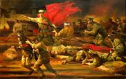 广州起义中的聂荣臻同志 油画