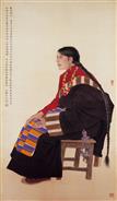 《藏族妇女》2002年-绢本