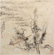 《临松雪渔隐图》仿南田翁笔意
