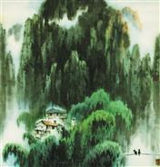 《漓江山村圗》