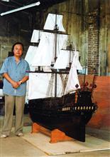 为福建省博物院制作完成的舰船模型“汉堡城微号”（2002年于厦门）