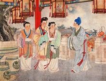 《陈三五娘》之一  年画 1956年