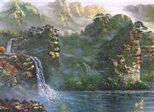 《氣壮山河》228x98cm 布面油画 2017年 局部一