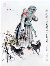 《母子情》写意人物 2006年