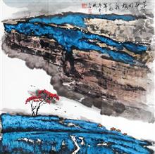 《草肥好放牧》写意山水 2005年