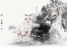 《羊》 水墨写意动物