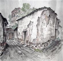 《福州榕城小景》60x60cm