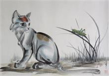 《猫》42x58cm 水墨动物 国画