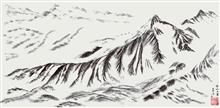 《雪域高原》写意山水 横幅 2017年