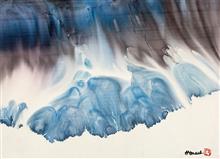 《冰川系列之十三》58.5×42.5cm 水墨 2016年