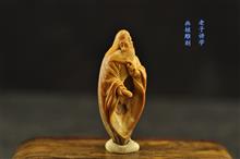 《老子讲学》画核雕刻  核雕作品 (4)