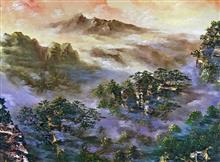 《鸿运东来·局部三》185x63cm 中国山水油画 2017年