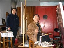 2005年和杨云飞老师在燕郊画室写生