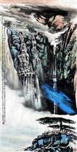 《灵崖叠翠》水墨山水 2017年