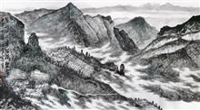 《巫山十二峰皆在碧云中》70x46cm 写意山水 2017年