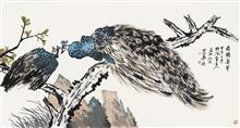 《南国春早》178x98cm 写意花鸟 孔雀 2014年