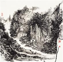 《京郊五渡之仙峰谷》写意山水 纸本水墨 2009年
