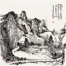 《京郊三渡写生》写意山水 纸本水墨 2009年