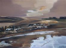 大西北风景油画系列《暖云》81x60cm 布面油画 2017年