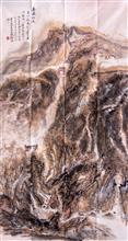 《泰岳胜景》六尺 写意山水 纸本水墨 2015年