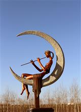 《月亮河里的笛声》青铜铸造 2010年 外景