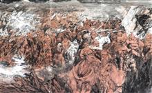 《淝水之战·局部一》180x1261cm 写意人物 纸本水墨