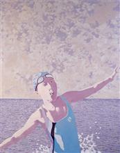 《水系列》150x120cm 油画人物 布面油彩 2007年