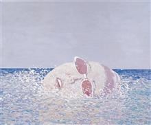 《水系列》80x95cm 油画人物 布面油彩 2007年