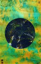 16《天宇之星12-中》46x71cm 设色纸本 水墨重彩 抽象山水 2013年