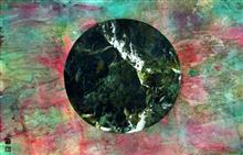 13《天宇之星9-中》46x71cm 设色纸本 水墨重彩 抽象山水 2013年