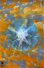 12《天宇之星8-中》46x71cm 设色纸本 水墨重彩 抽象山水 2013年