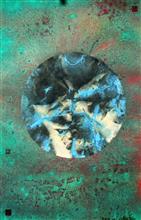 08《天宇之星4-中》46x71cm 设色纸本 水墨重彩 抽象山水 2013年