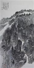 《家居翠岭上》180x96cm 写意山水 纸本水墨 2013年