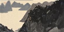 《王文生 山水作品》风景题材 横幅 纸本水墨 (33)