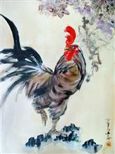 《公鸡》60x80cm 布面油画 2017年