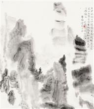 《夏云奇幻》 写意山水 纸本水墨 2011年