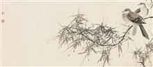 《竹鸠图·局部一》48x180.5cm 小写意花鸟 纸本设色2015年