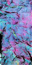 29《紫光沐浴》67x135cm 设色纸本 水墨重彩 抽象山水 2015年