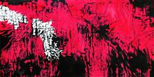 30《熊熊大火》67x135cm 设色纸本 水墨重彩 抽象山水 2015年