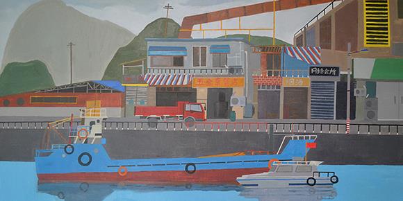 刘学志 | 《港口》 | 60 x 120cm | 油画作品