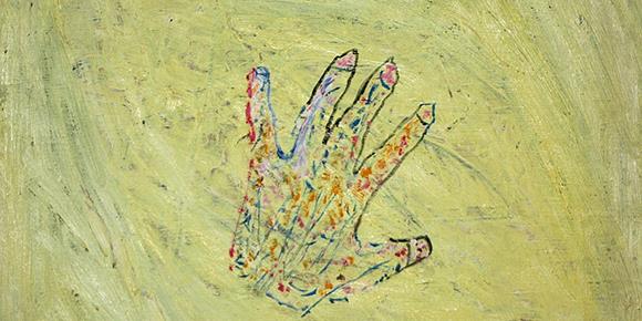 周咏梅 | 《我的手》| 45 x 30cm | 布面油画 | 2003