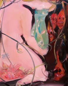 吕广磊 | 《抱花瓶的人体》 | 80x100cm |  布面油彩 |  2007年