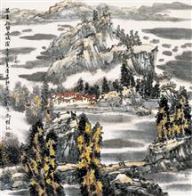 《万里此时同皎絜》68x68cm 写意山水 纸本水墨 2010年