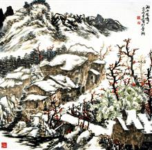 《湘西风情·4》68x68cm 写意山水 纸本水墨 2006年