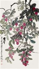 《丰年》65x114cm 果蔬题材 纸本设色 2013年