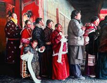 《圣殿系列·7》140x180cm 人物 布面油画 2013年
