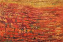 《红色色达》61x91cm 布面油画 2017年