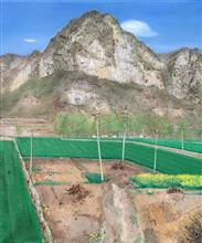 《大山又见麦芽长》50x60cm 布面油画 风景 2015年